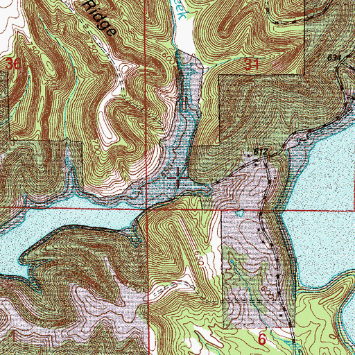 Topographic Map of Eel Creek, IN