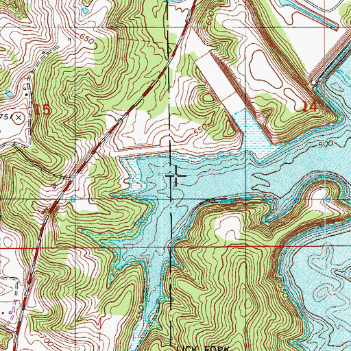Topographic Map of Ellsworth, IN