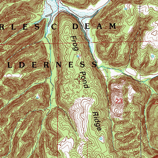 Topographic Map of Frog Pond Ridge, IN