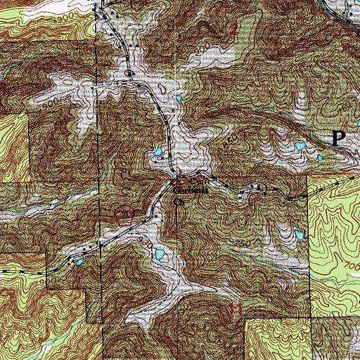 Topographic Map of Gorbetts Church, IN