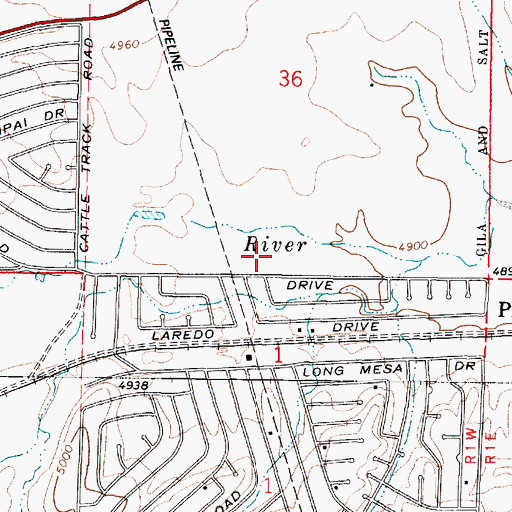 Topographic Map of KLKY-AM (Prescott), AZ