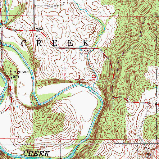 Topographic Map of Hert Hollow, IN