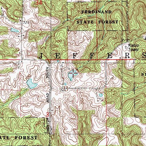 Topographic Map of Idle Hour Lake, IN