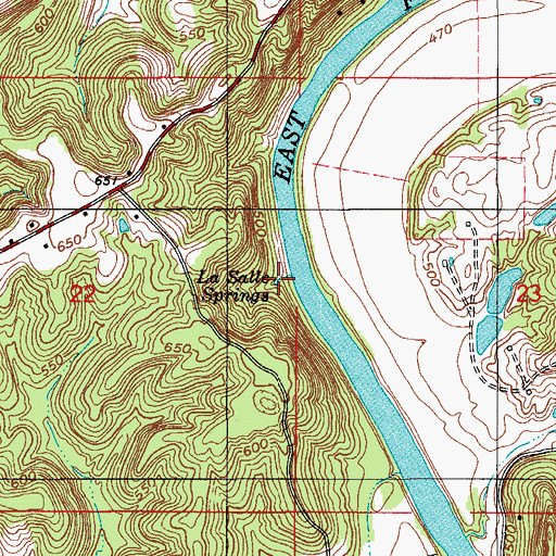 Topographic Map of LaSalle Springs, IN