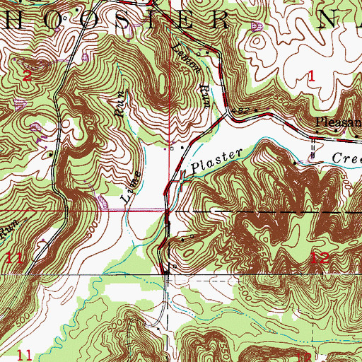 Topographic Map of Lemon Run, IN