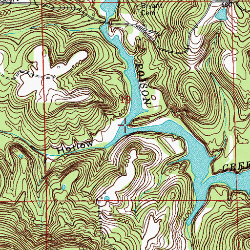 Topographic Map of Link Hollow, IN