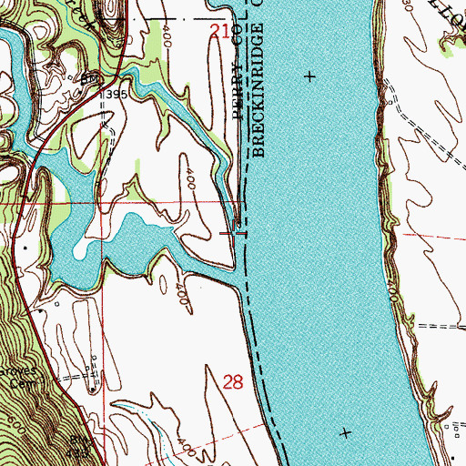 Topographic Map of Little Poison Creek, IN