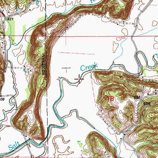 Topographic Map of Little Salt Creek, IN