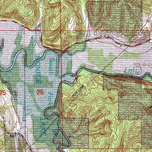 Topographic Map of Little Salt Creek, IN