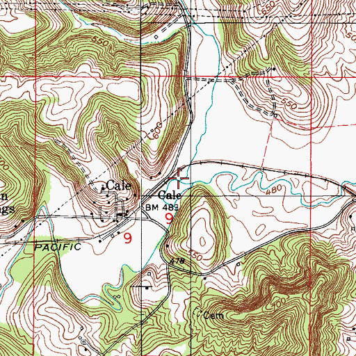 Topographic Map of Little Sulphur Creek, IN
