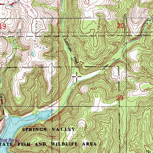 Topographic Map of Lomax Hollow, IN
