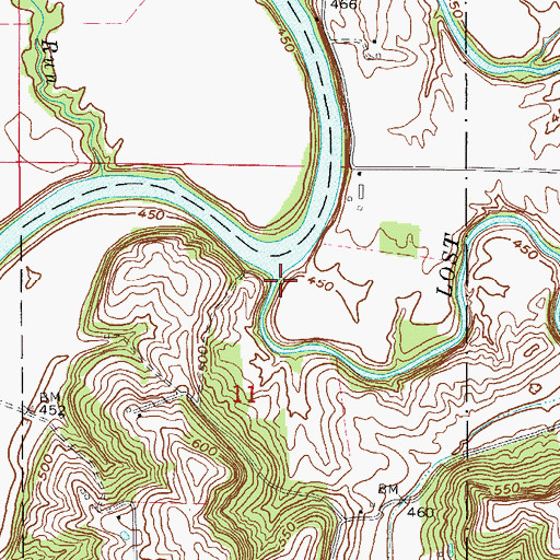 Topographic Map of Lost River, IN