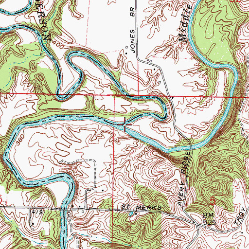 Topographic Map of Middle Fork Anderson River, IN