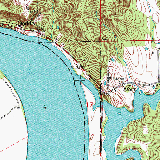 Topographic Map of Millstone Creek, IN