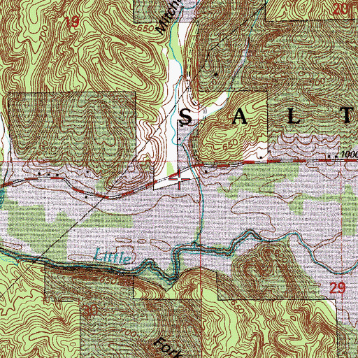 Topographic Map of Mitchell Hollow, IN