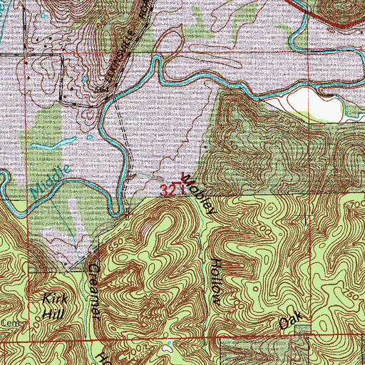 Topographic Map of Mobley Hollow, IN