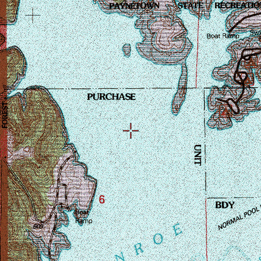 Topographic Map of Moore Creek, IN