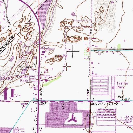 Topographic Map of KCWW-AM (Tempe), AZ