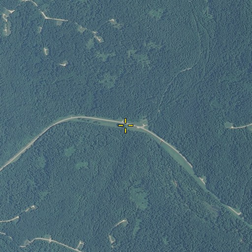 Aerial/Satellite Image of Mountain Spring Cemetery, IN