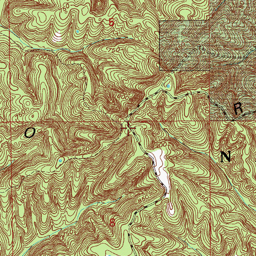 Topographic Map of Nebo Ridge, IN