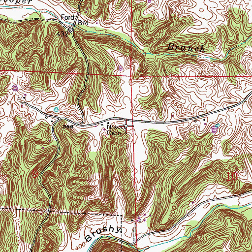 Topographic Map of Nixon Cemetery, IN