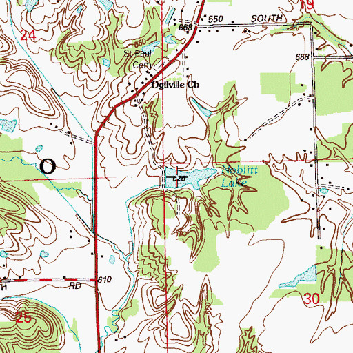 Topographic Map of Noblitt Lake, IN