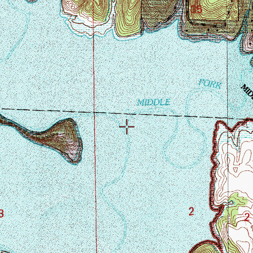 Topographic Map of North Fork Salt Creek, IN