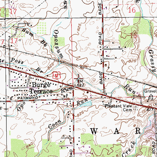 Topographic Map of Opo Run, IN