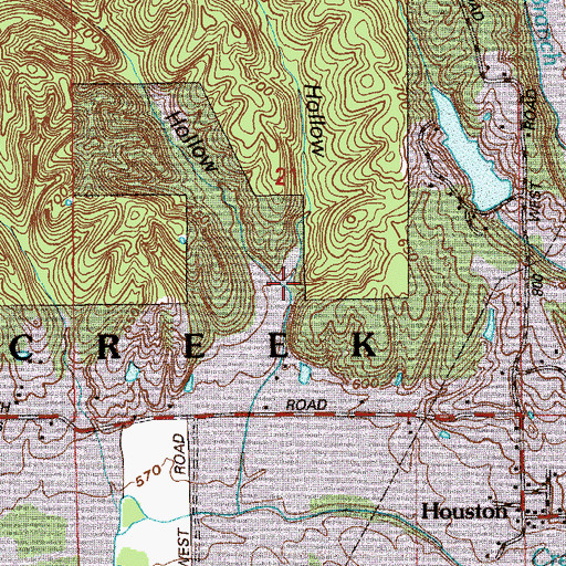 Topographic Map of Parr Hollow, IN
