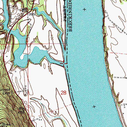 Topographic Map of Poison Creek, IN