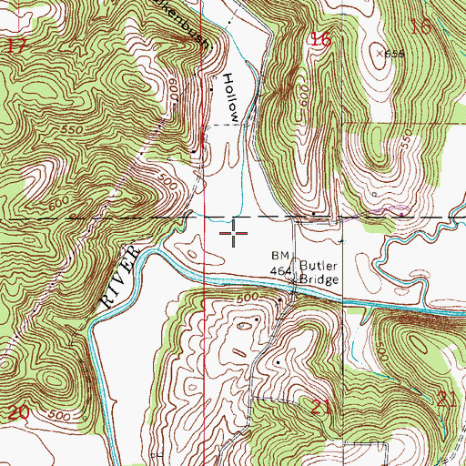 Topographic Map of Qualkenbush Hollow, IN
