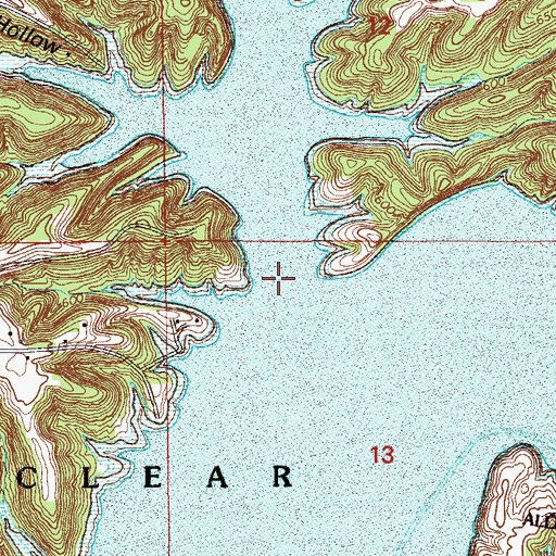 Topographic Map of Ramp Creek, IN