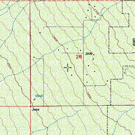Topographic Map of KFLT-AM (Tucson), AZ