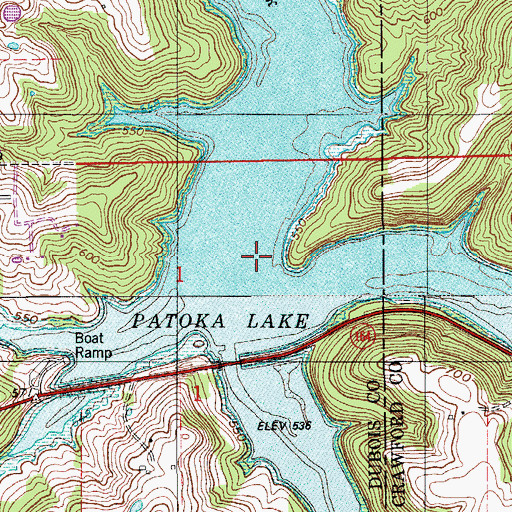 Topographic Map of Ritter Creek, IN