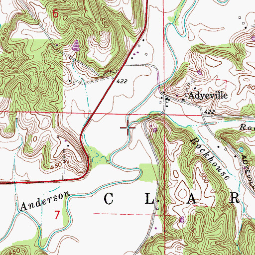 Topographic Map of Rockhouse Branch, IN