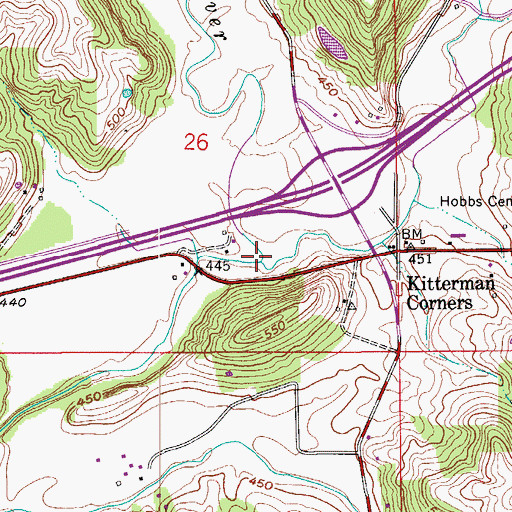 Topographic Map of Sigler Creek, IN