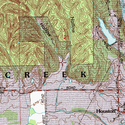 Topographic Map of Tidd Hollow, IN