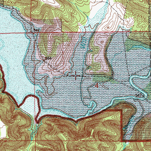 Topographic Map of Will Hay Branch, IN