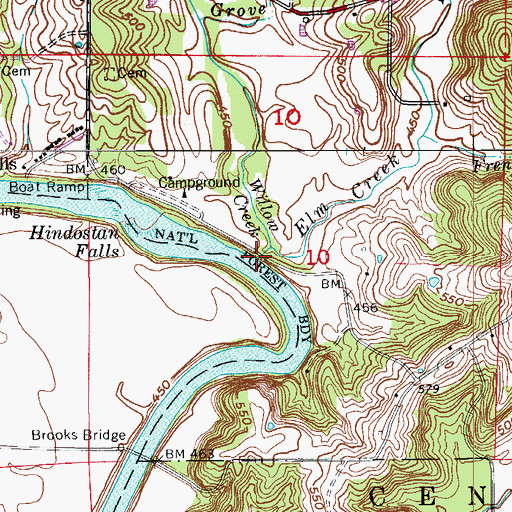 Topographic Map of Willow Creek, IN