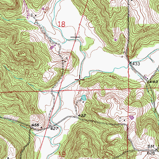 Topographic Map of Winding Branch, IN