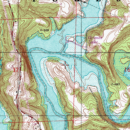 Topographic Map of Youngs Creek, IN