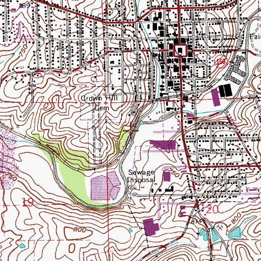 Topographic Map of Washington County, IN