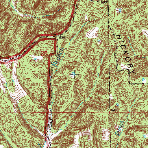 Topographic Map of Hunter Creek Pond, IN