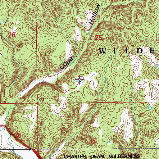Topographic Map of Geiger Ridge Pond, IN