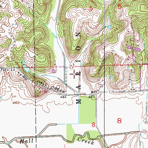 Topographic Map of Dubois County, IN