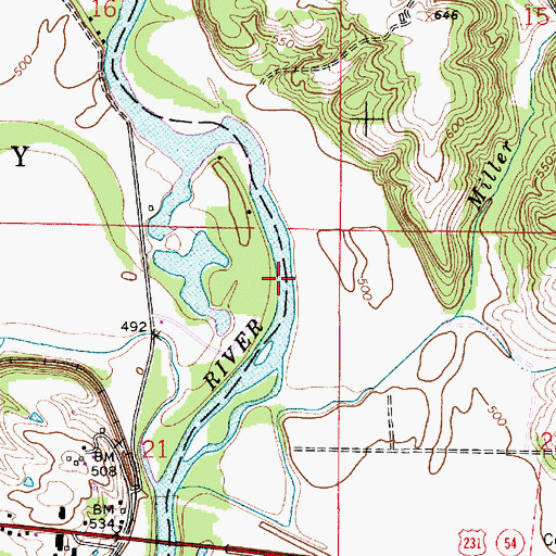 Topographic Map of Greene County, IN