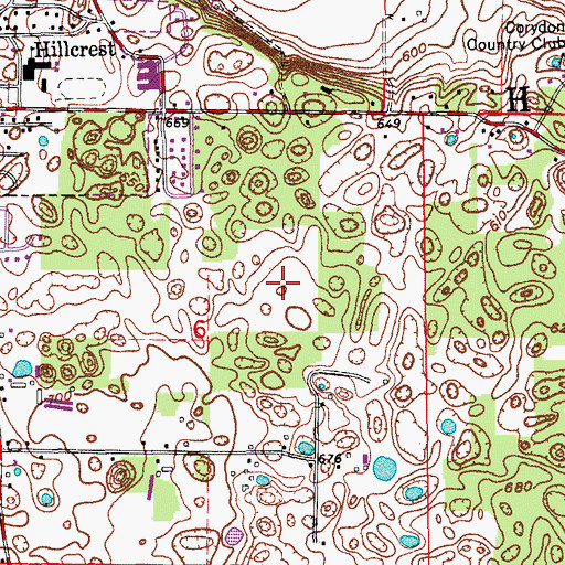 Topographic Map of Harrison County, IN