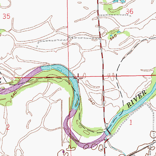 Topographic Map of Jackson County, IN