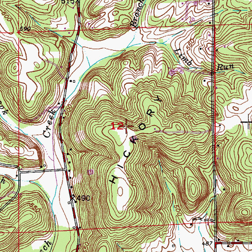 Topographic Map of Martin County, IN