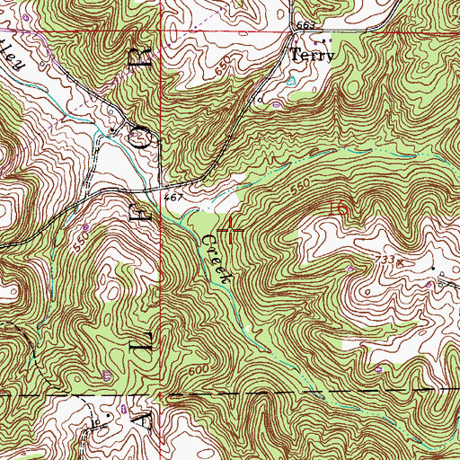 Topographic Map of Perry County, IN